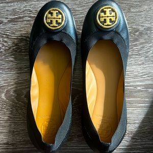 Tory Burch Black Flats